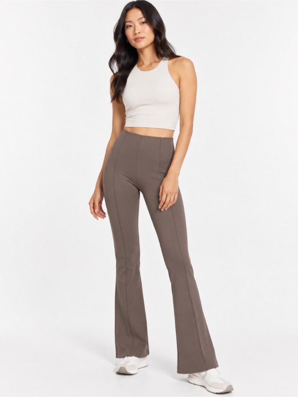 SPANX XS Booty Boost Smooth Front Micro Flare Pants Smoke